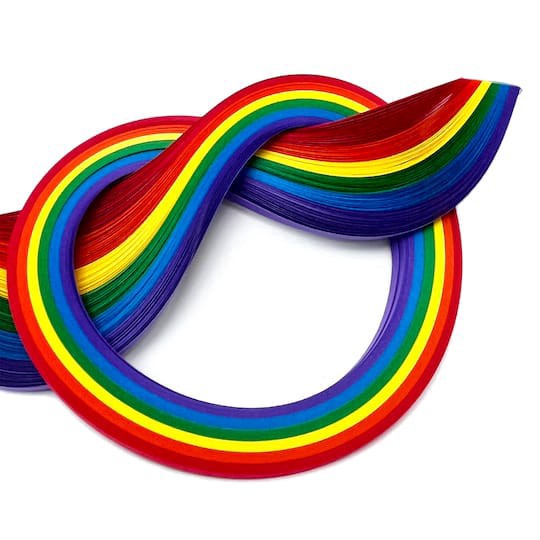 slide 1 of 5, Quilled Creations 1/8" Rainbow Mix Quilling Paper, 100ct., 100 ct