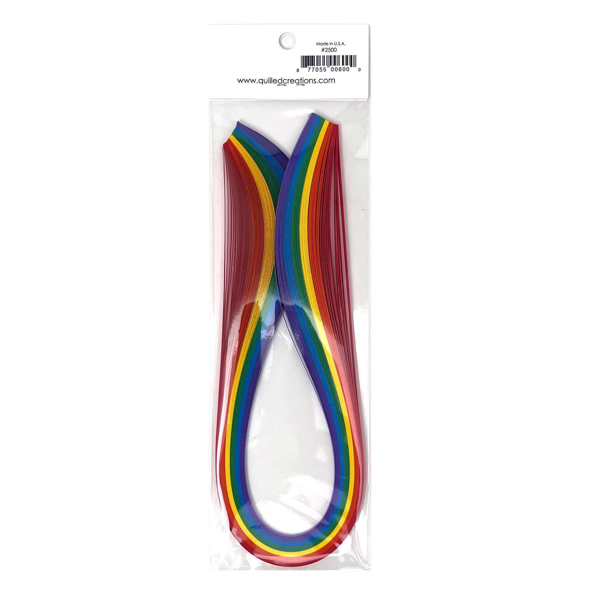 slide 3 of 5, Quilled Creations 1/8" Rainbow Mix Quilling Paper, 100ct., 100 ct