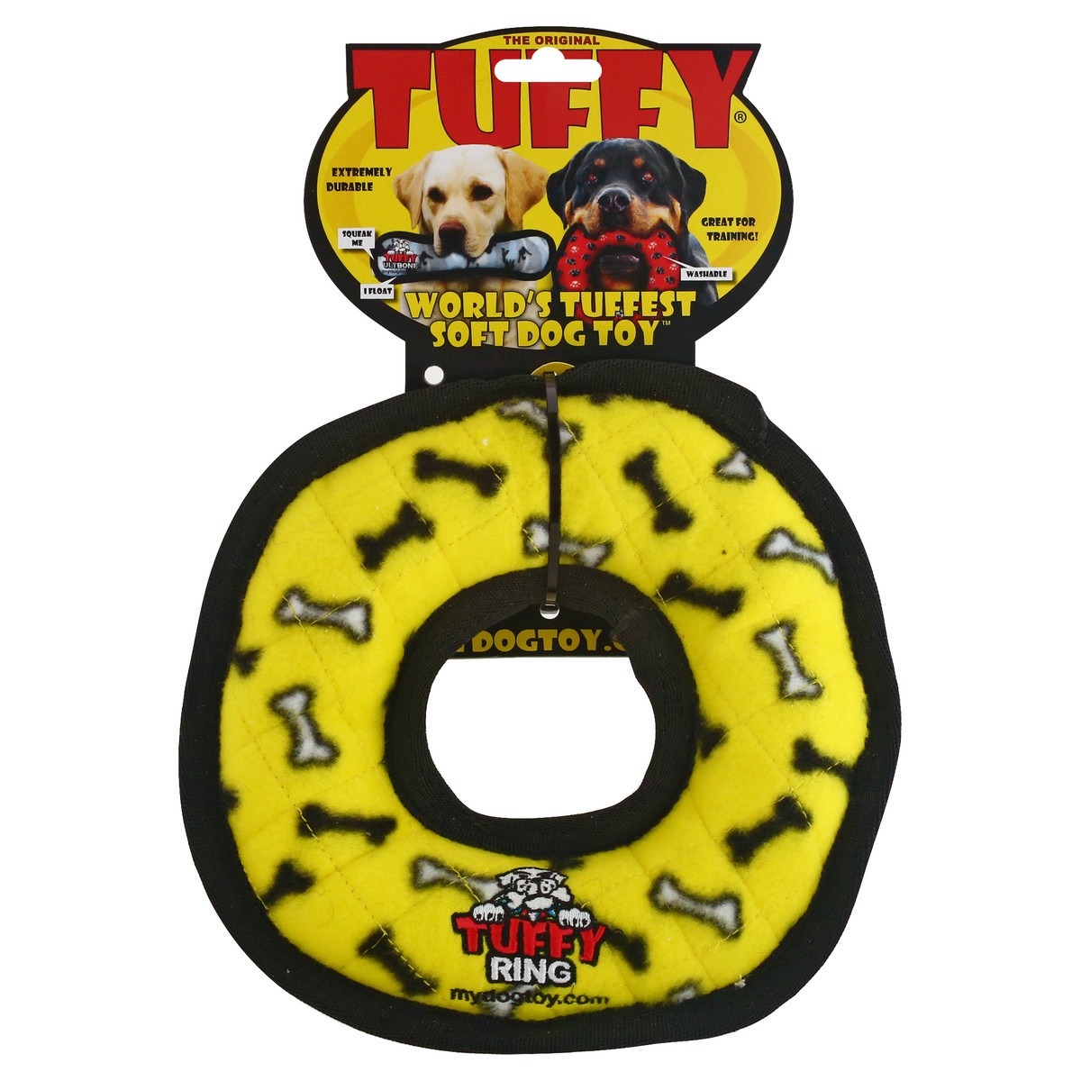 slide 6 of 11, Tuffy Tuffy Ring World's Tuffest Soft Dog Toy 1 ea, 1 ct