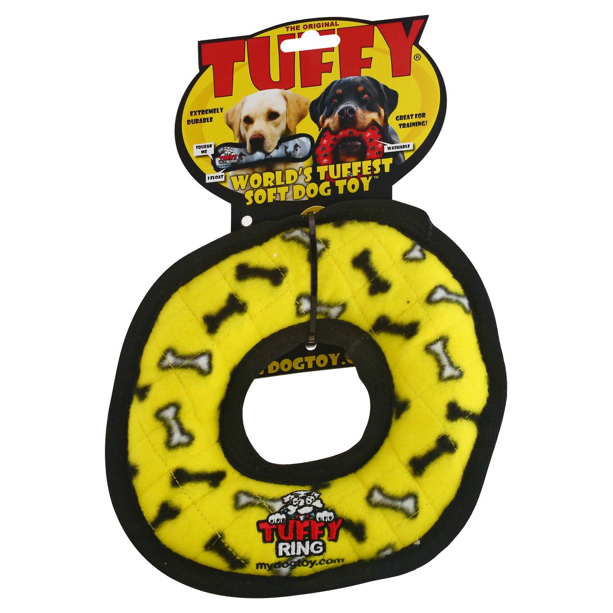 slide 9 of 11, Tuffy Tuffy Ring World's Tuffest Soft Dog Toy 1 ea, 1 ct