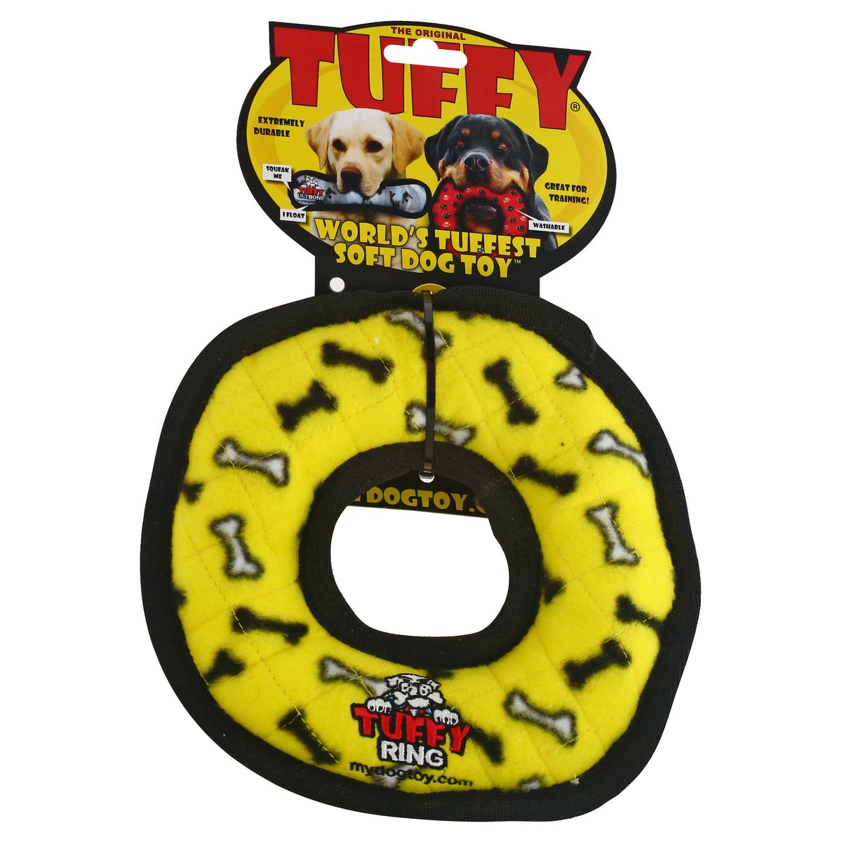 slide 3 of 11, Tuffy Tuffy Ring World's Tuffest Soft Dog Toy 1 ea, 1 ct
