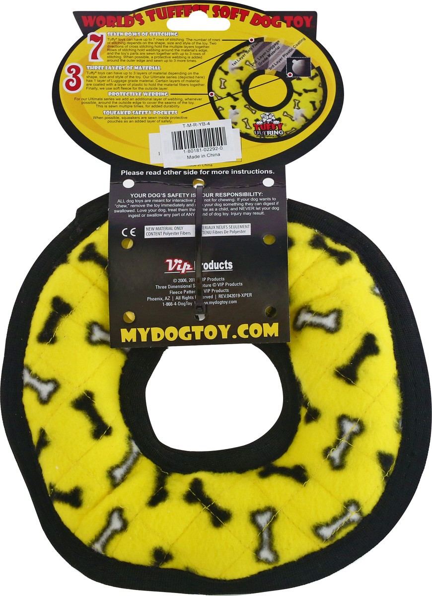 slide 7 of 11, Tuffy Tuffy Ring World's Tuffest Soft Dog Toy 1 ea, 1 ct