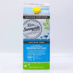 Sunnyside Farms Lactose Free Reduced Fat 2% Milk With Calcium