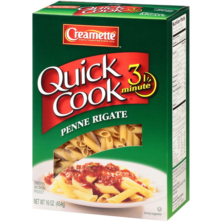 slide 8 of 8, Creamette Quick Cook Penne, 16 oz