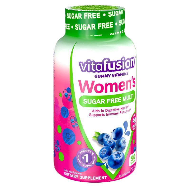 slide 7 of 7, vitafusion Women''s Sugar Free Daily Multivitamin Supplement, Adult Gummy Vitamin for Energy, Bone & Immune Support*, 90 Count, 90 ct