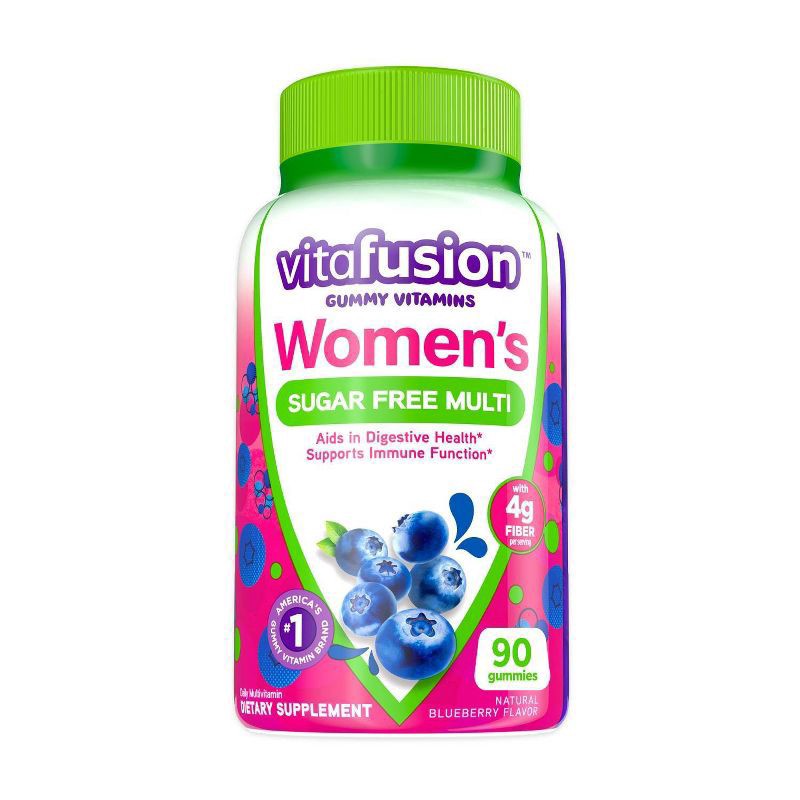 slide 1 of 7, vitafusion Women''s Sugar Free Daily Multivitamin Supplement, Adult Gummy Vitamin for Energy, Bone & Immune Support*, 90 Count, 90 ct
