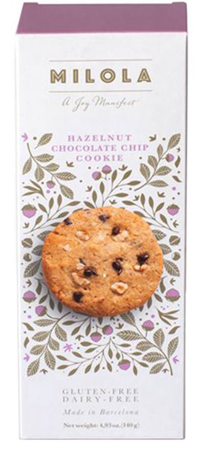 slide 1 of 1, Milola Hazelnut Chocolate Chip Cookies, 4.93 oz