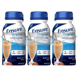 Ensure Original Nutrition Shake with 9 grams of protein, Meal Replacement Shakes, Butter Pecan, 8 fl oz, 6 Count