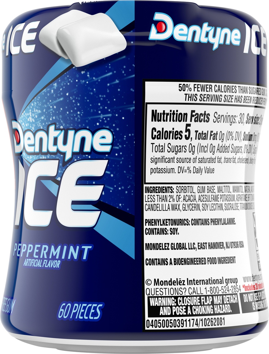 slide 10 of 11, Dentyne Ice Peppermint Sugar Free Gum, 60 ct