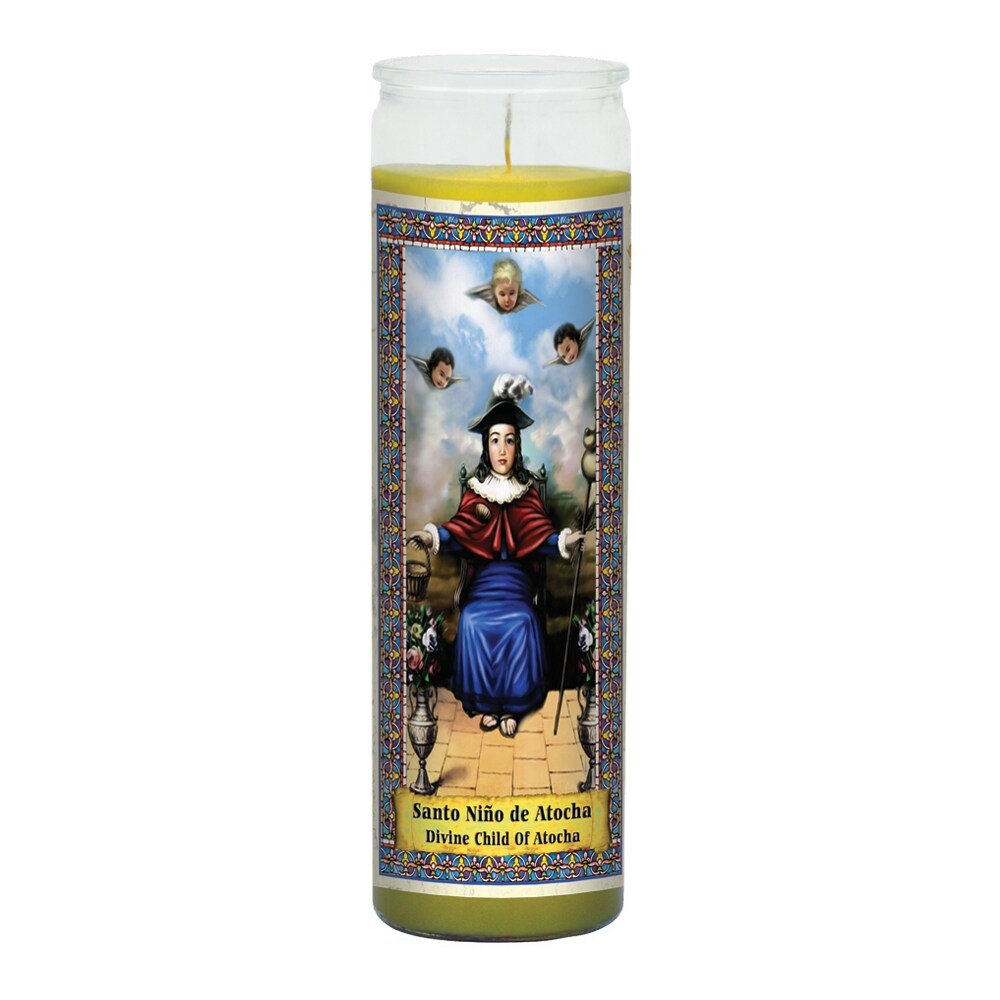 slide 1 of 1, St. Jude Holy Child Of Atocha Candle - Yellow, 1 ct