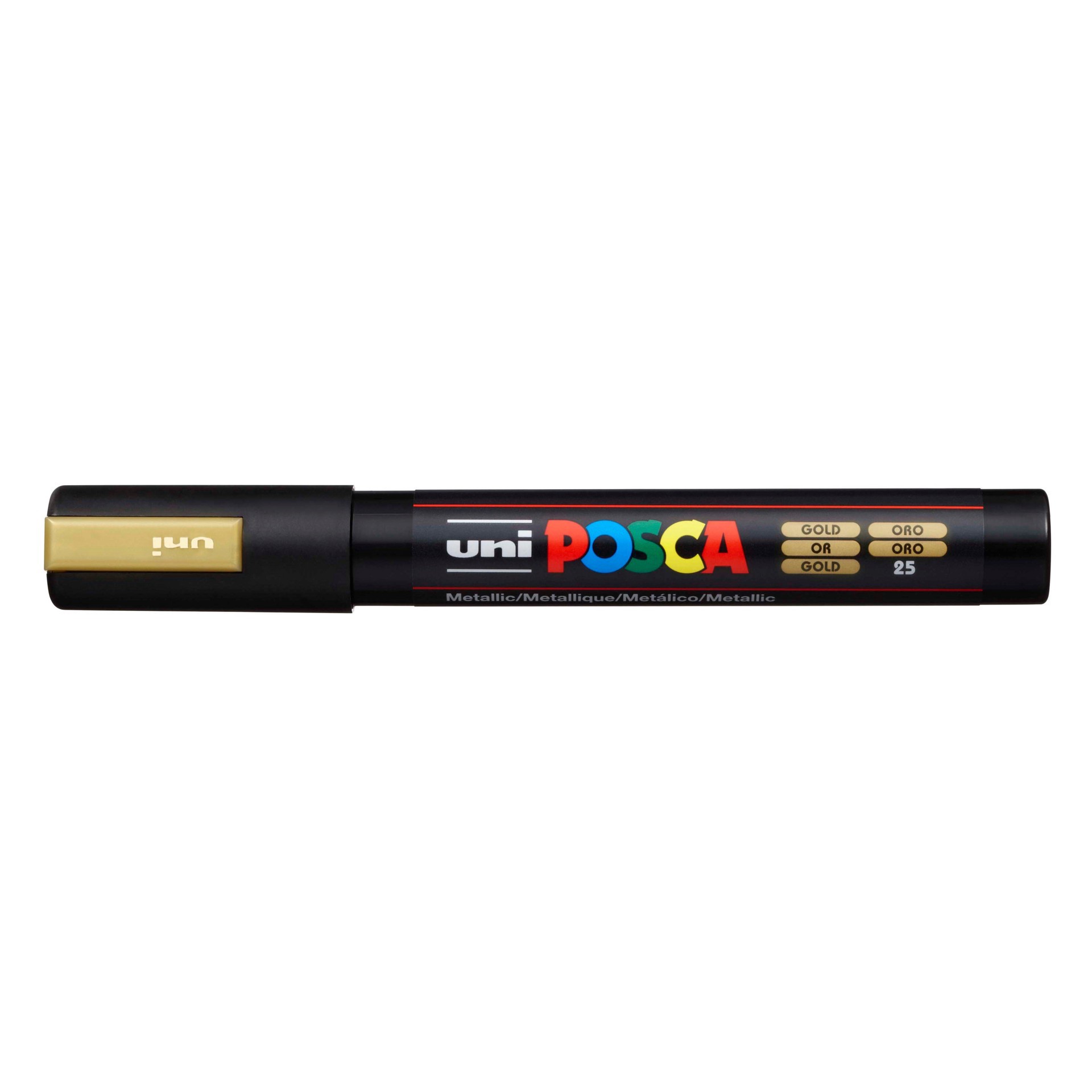 slide 8 of 8, Posca Pc-5m Medium Tip Metallic Paint Marker Set, 1.8mm-2.5mm