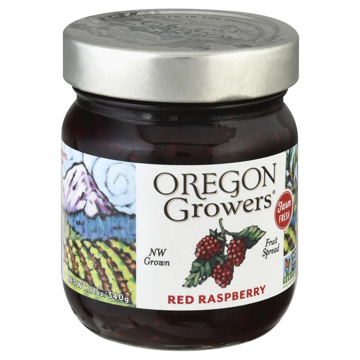 slide 2 of 9, Oregon Growers Fruit Spread Red Raspberry - 12 Oz, 12 oz