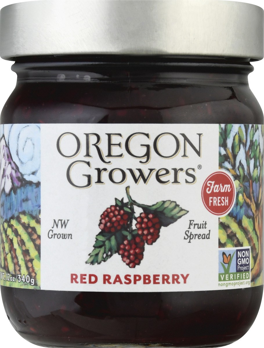 slide 4 of 9, Oregon Growers Fruit Spread Red Raspberry - 12 Oz, 12 oz