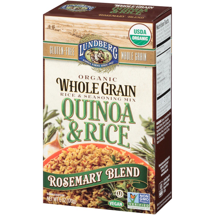 slide 5 of 8, Lundberg Organic Whole Grain Quinoa & Rice with Rosemary Blend, 6 oz