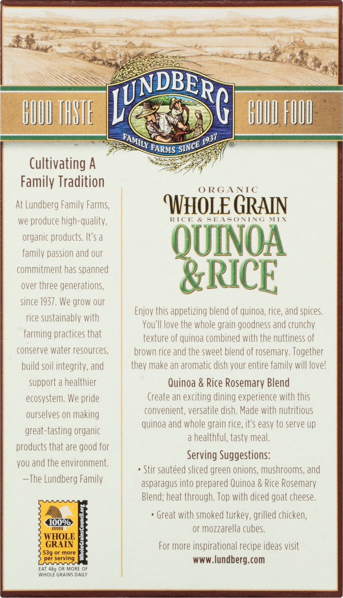 slide 2 of 8, Lundberg Organic Whole Grain Quinoa & Rice with Rosemary Blend, 6 oz