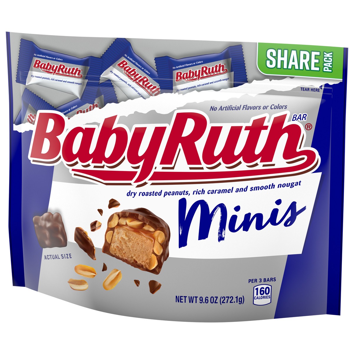 slide 5 of 11, Baby Ruth Minis Candy Bars Share Pack 9.6 oz, 9.6 oz