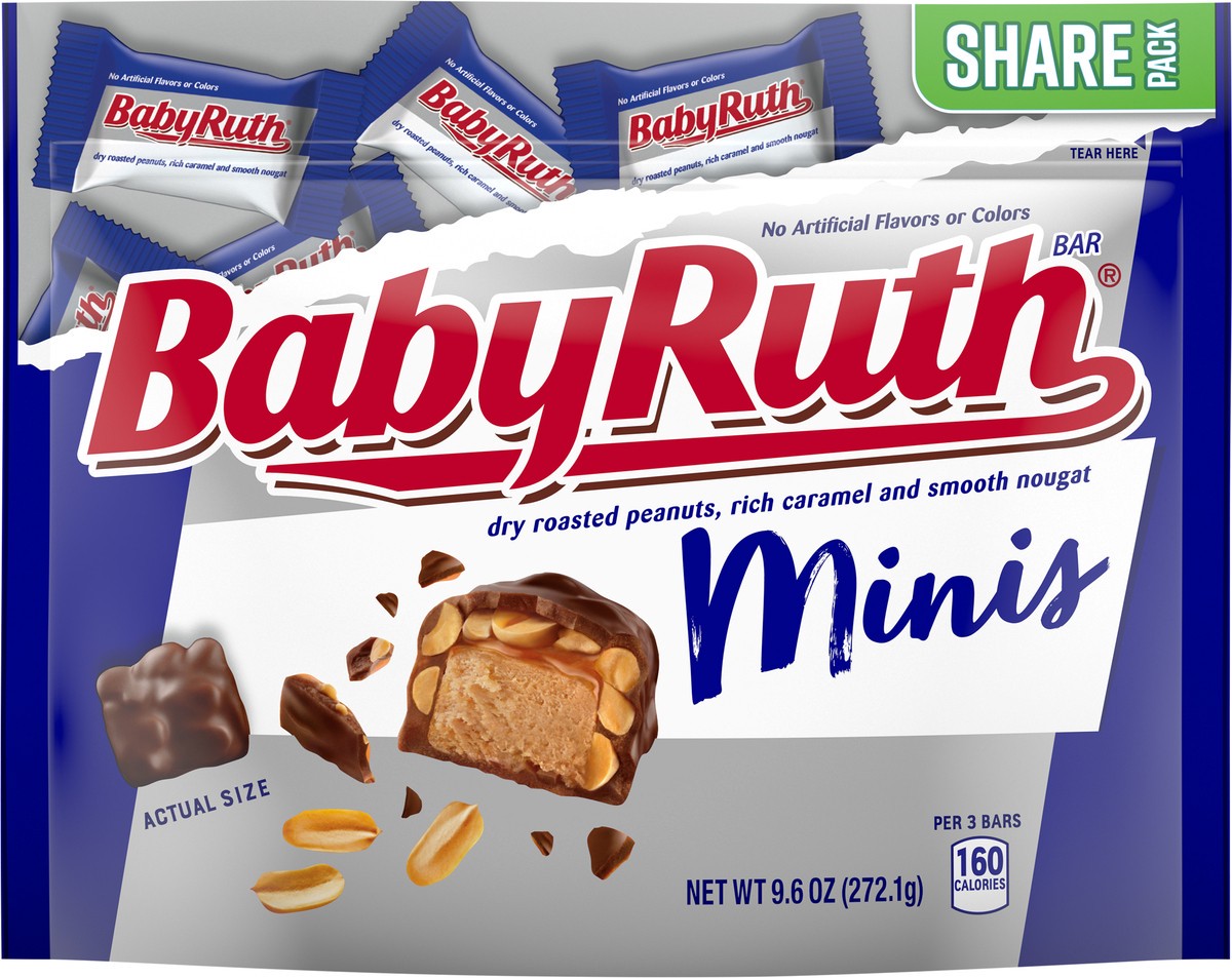 slide 2 of 11, Baby Ruth Minis Candy Bars Share Pack 9.6 oz, 9.6 oz