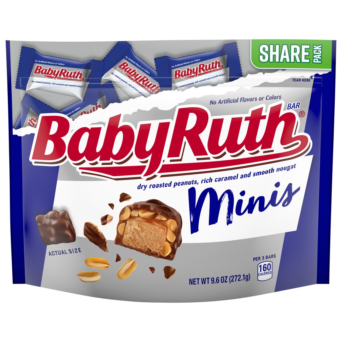slide 1 of 11, Baby Ruth Minis Candy Bars Share Pack 9.6 oz, 9.6 oz