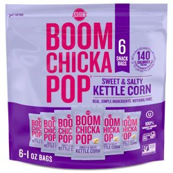 Angie's BOOMCHICKAPOP Sweet & Salty Kettle Corn Popcorn, 1 oz. 6-Count