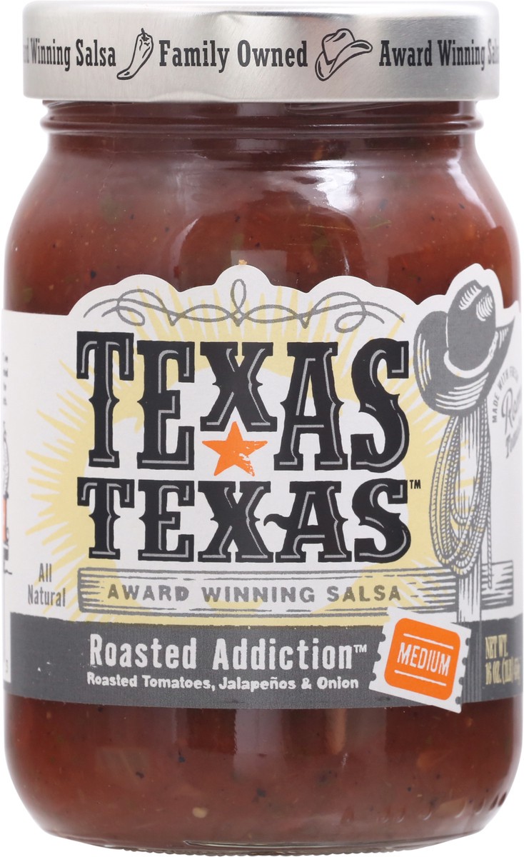 slide 8 of 12, Texas-Texas Medium Roasted Addiction Salsa 16 oz, 16 oz