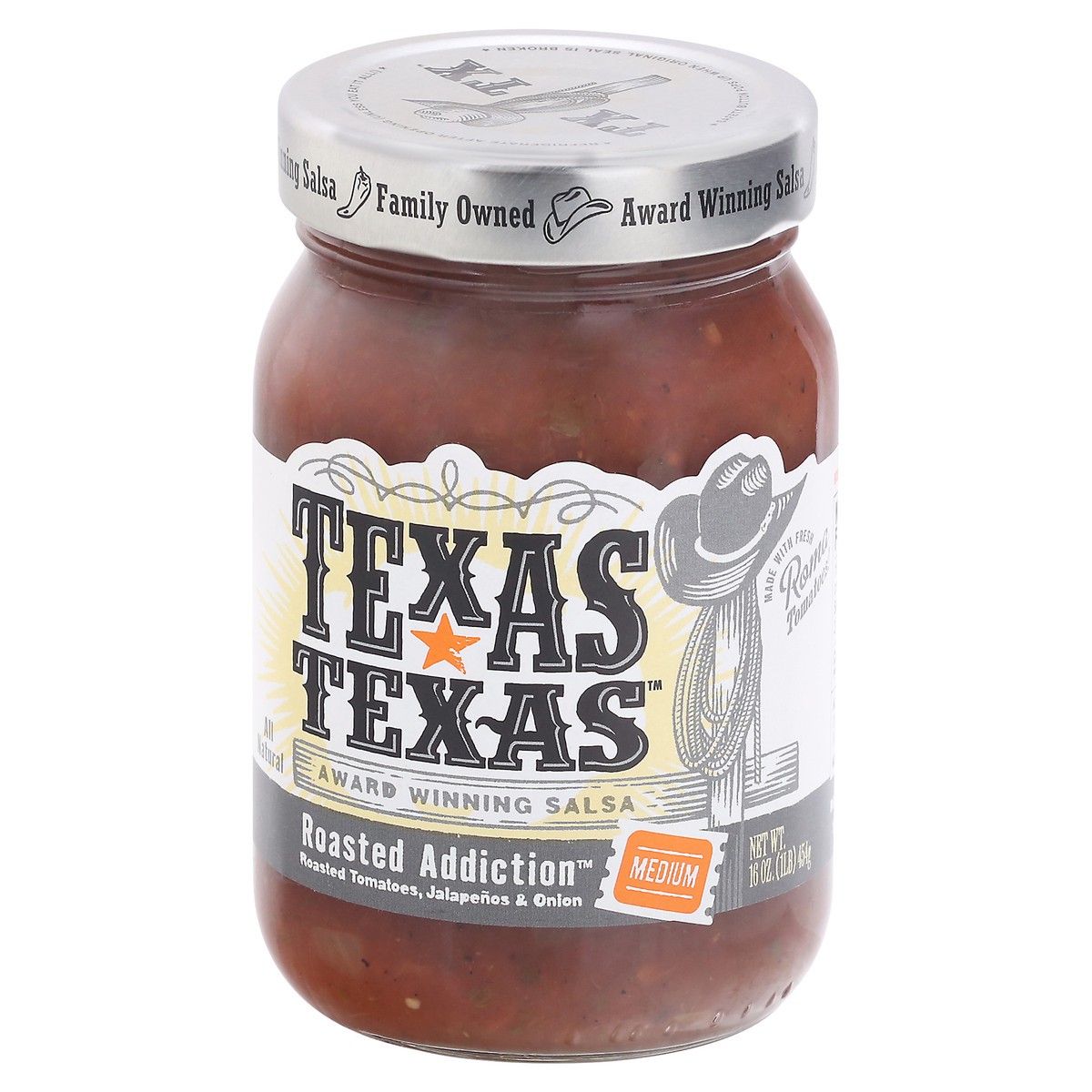 slide 4 of 12, Texas-Texas Medium Roasted Addiction Salsa 16 oz, 16 oz