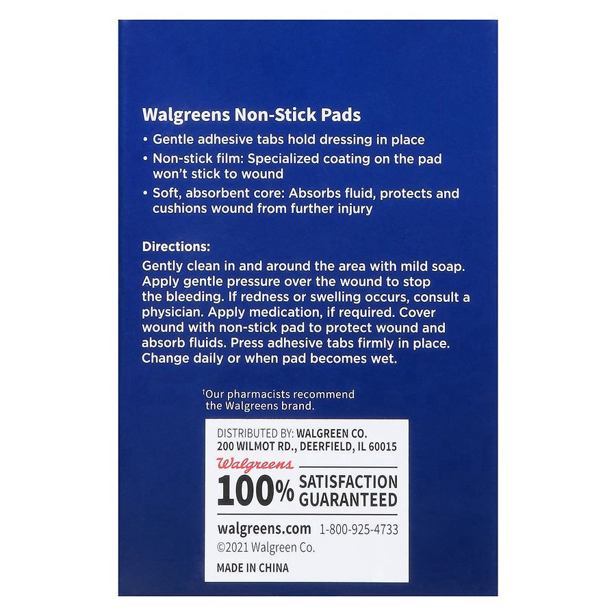 slide 5 of 5, Walgreens Non-Stick Adhesive Tabs Pads, 20 ct