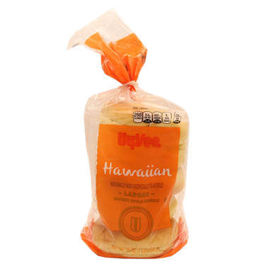 slide 1 of 1, Hy-Vee Hawaiian Bagel, 16 oz