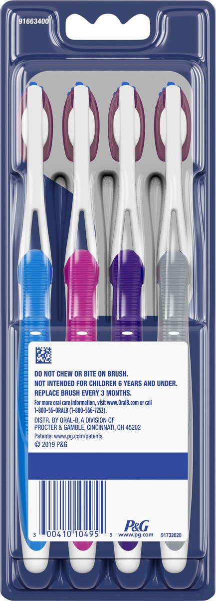 slide 2 of 3, Oral-B Pro-Flex Stain Eraser Toothbrushes, Soft, 4 Count, 4 ct