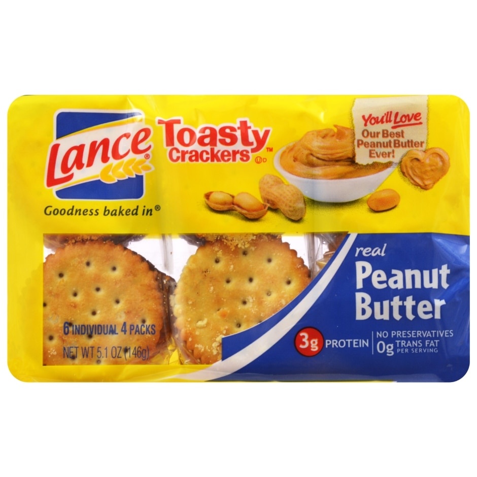 slide 1 of 1, Lance Toasty Peanut Butter Sandwich Crackers, 4.98 oz