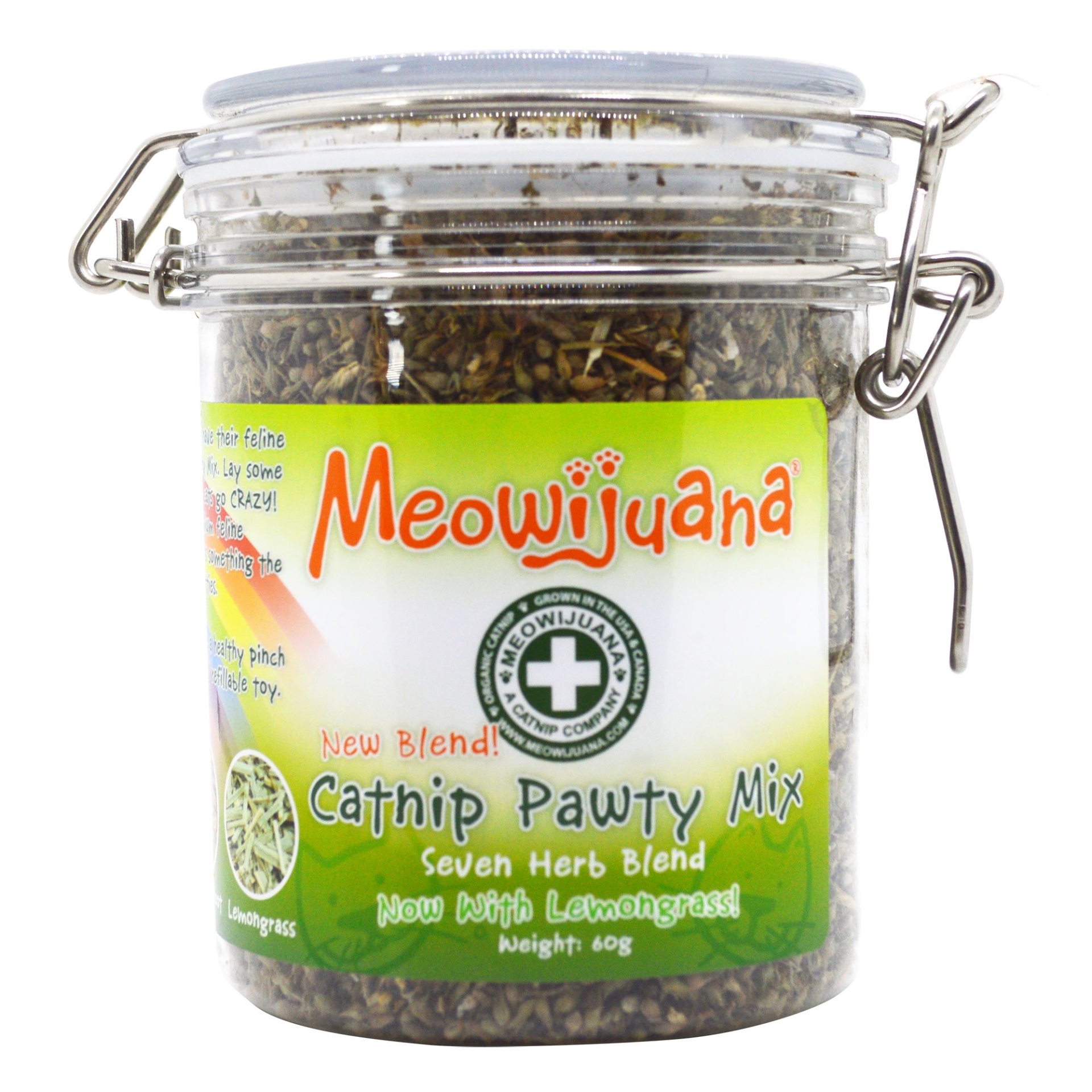 slide 1 of 1, Meowijuana Pawty Mix Catnip, 60 gram
