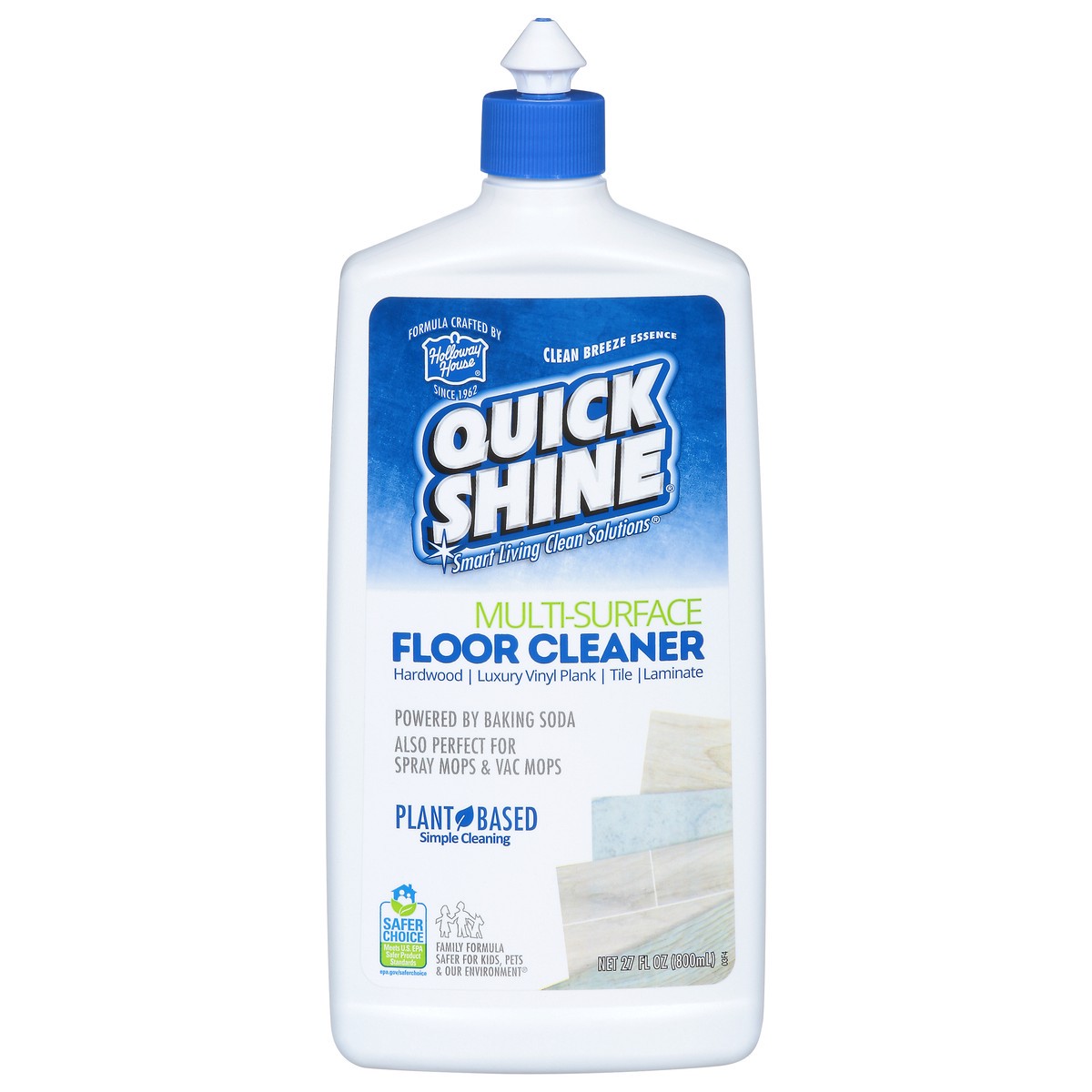 slide 1 of 9, Quick Shine Multi-Surface Clean Breeze Essence Floor Cleaner 27 oz, 27 oz