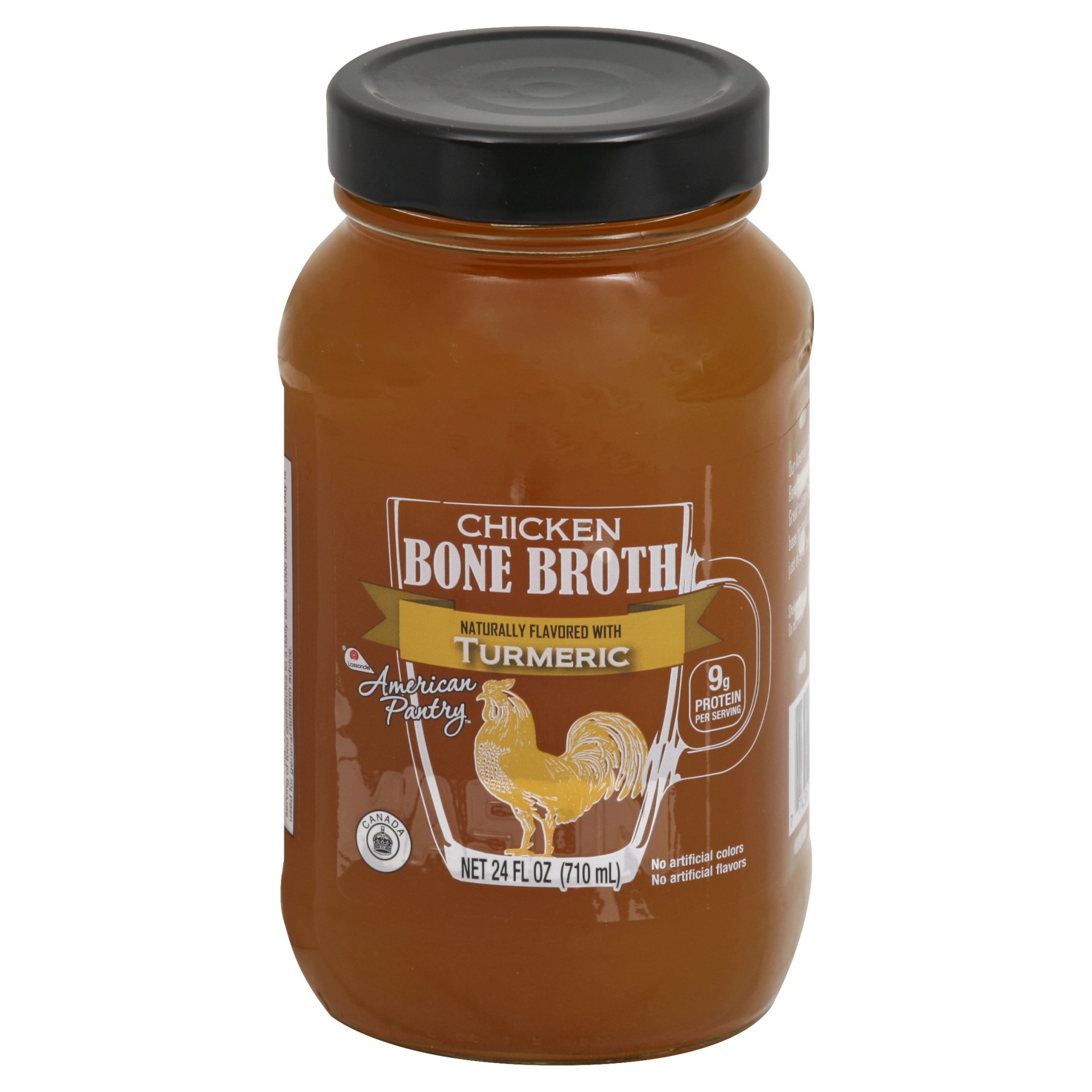 slide 1 of 1, American Pantry Turmeric Chicken Bone Broth, 24 oz