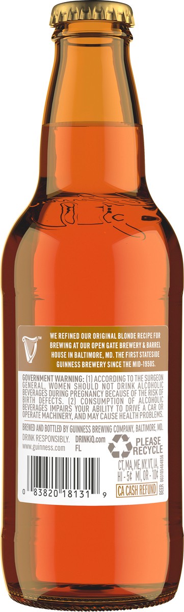 slide 2 of 5, Guinness Blonde Single Bottle, 12 oz