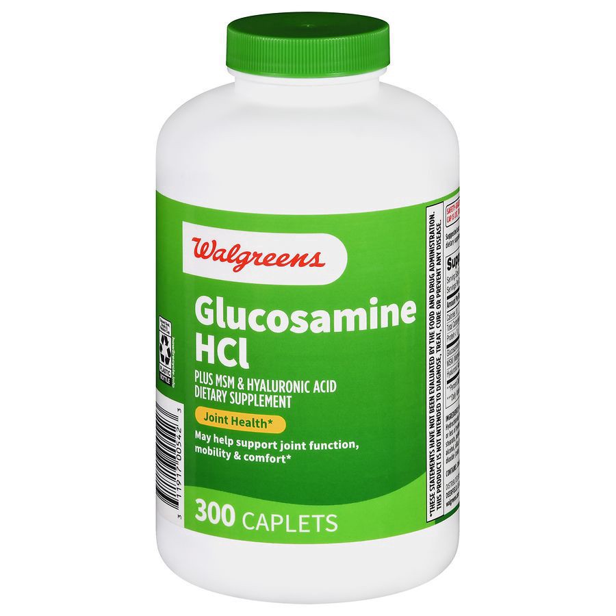slide 1 of 5, Walgreens Glucosamine HCl Plus MSM & Hyaluronic Acid Caplets, 300 ct