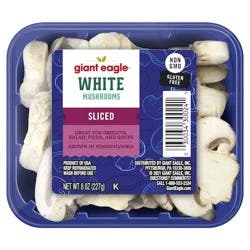 Giant Eagle White Mushrooms, Sliced