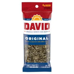 DAVID Roasted and Salted Sunflower Seeds, Original Flavor, 1.625oz.
