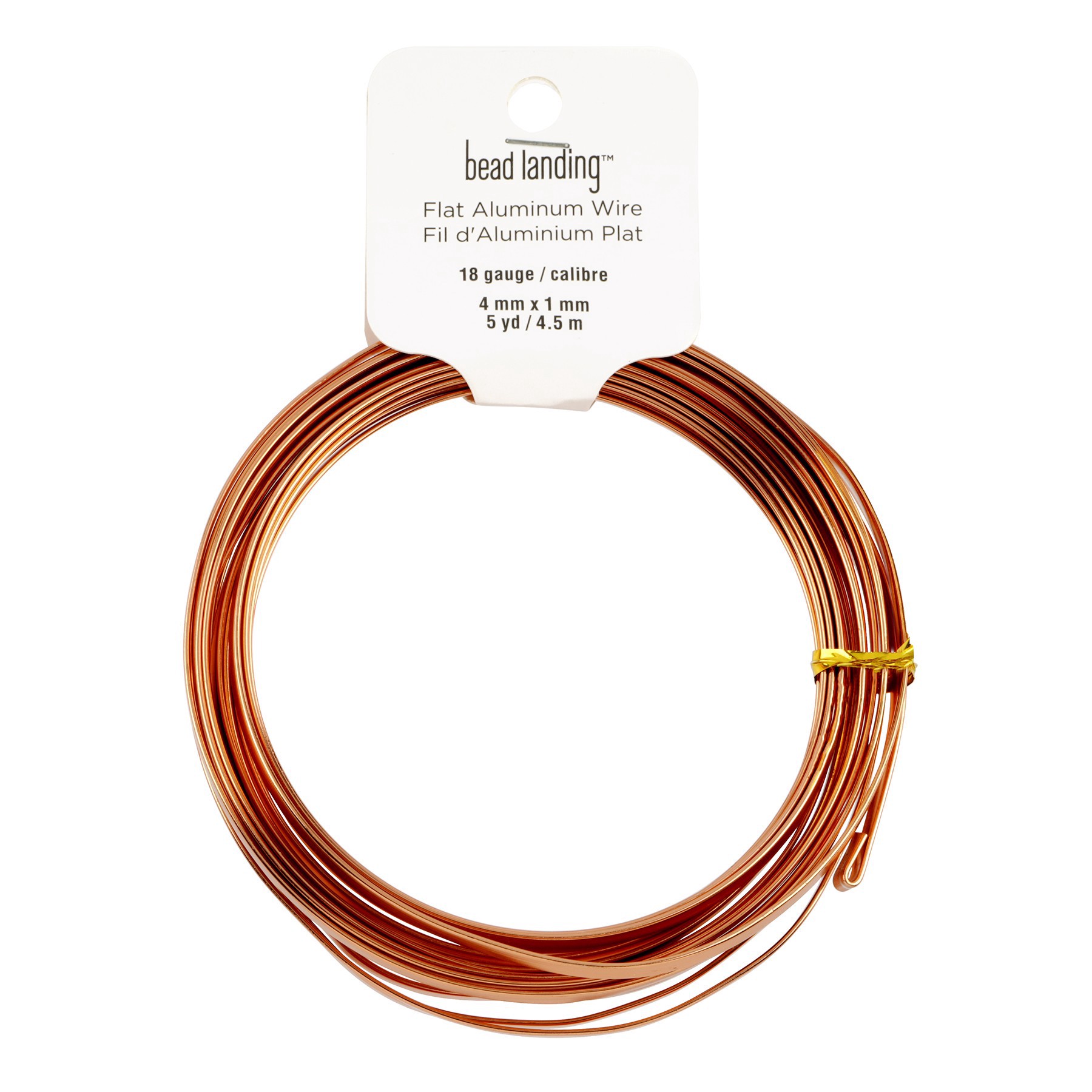 slide 3 of 3, 18 Gauge Copper Flat Wire By Bead Landing, 18 gauge