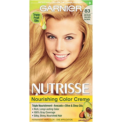 slide 1 of 1, Garnier Nutrisse Nourishing Color Creme 83 Medium Golden Blonde, 6.4 oz