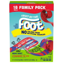 Fruit By The Foot Berry Burst & Strawberry Fruit Flavored Snacks - 18 ct