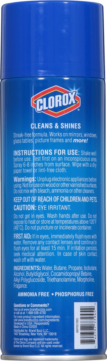 slide 3 of 9, Clorox Foaming Glass Cleaner 16 oz, 16 oz