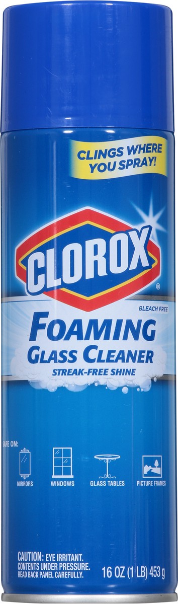 slide 5 of 9, Clorox Foaming Glass Cleaner 16 oz, 16 oz