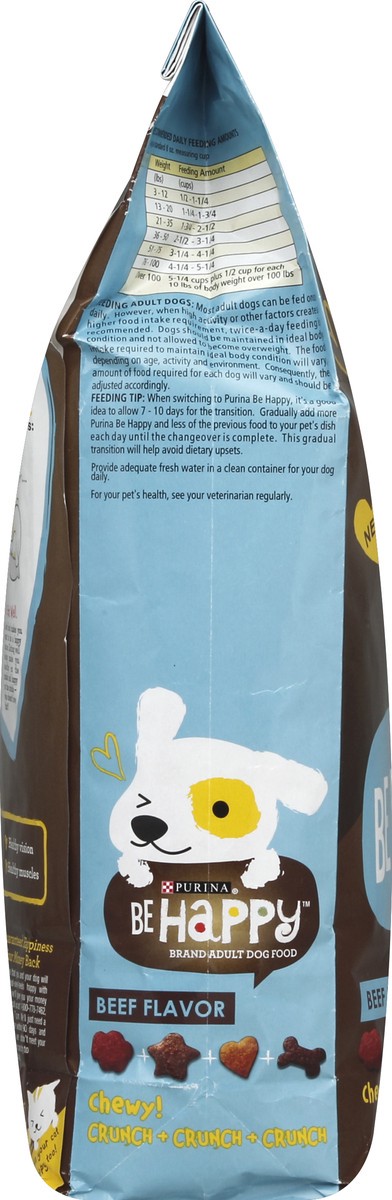 slide 3 of 6, Purina Be Happy Beef Flavor Adult Dog Food, 4 lb