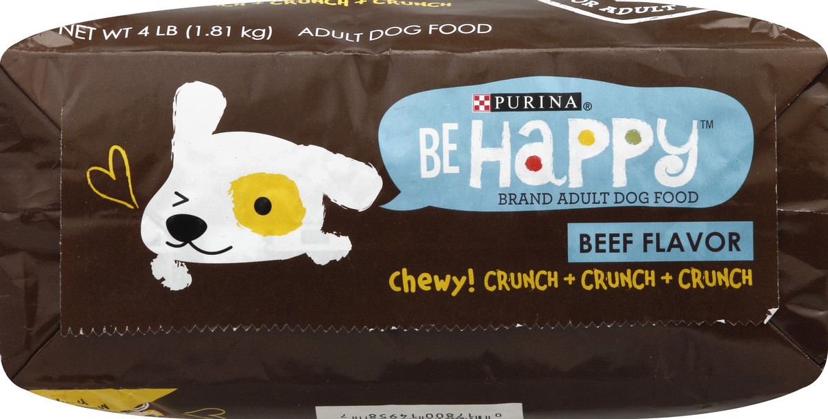 slide 4 of 6, Purina Be Happy Beef Flavor Adult Dog Food, 4 lb