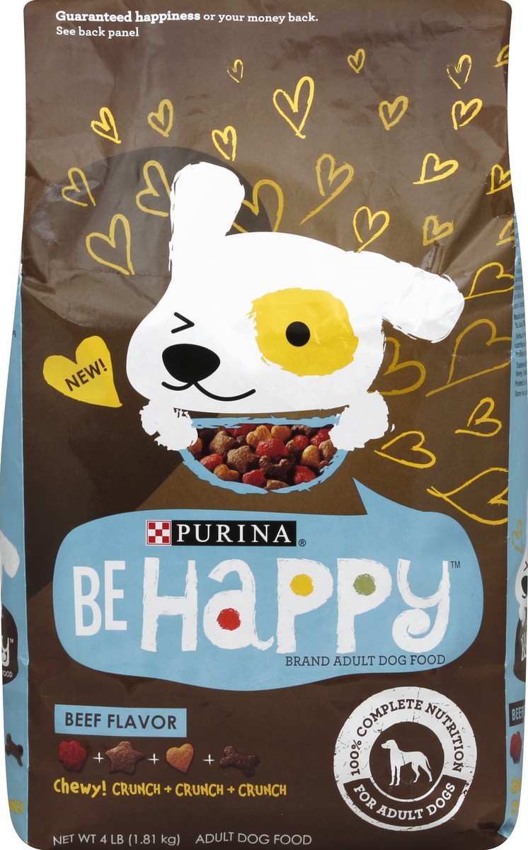 slide 5 of 6, Purina Be Happy Beef Flavor Adult Dog Food, 4 lb