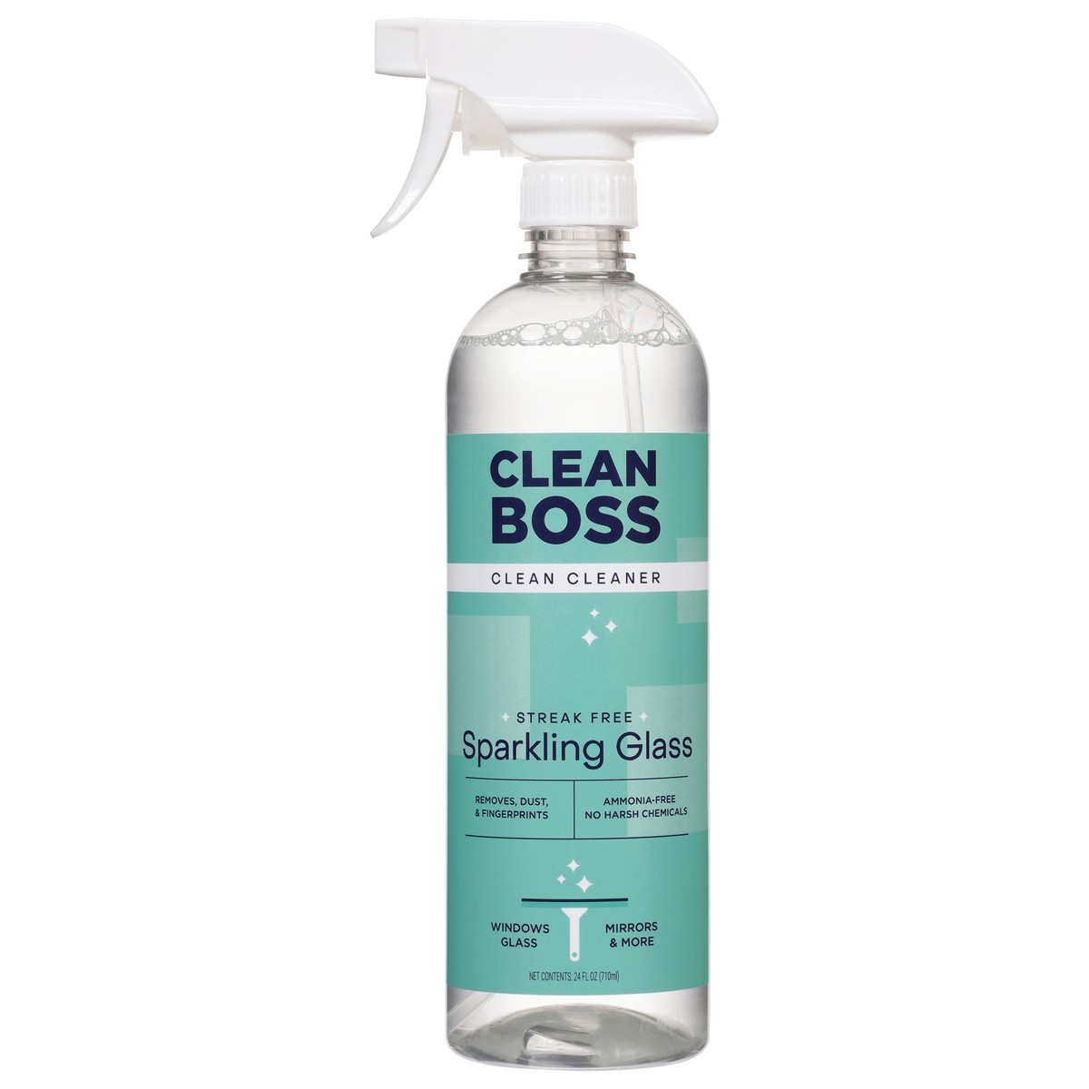 slide 4 of 4, Clean Boss Streak Free Sparkling Glass Cleaner 24 fl oz, 24 fl oz