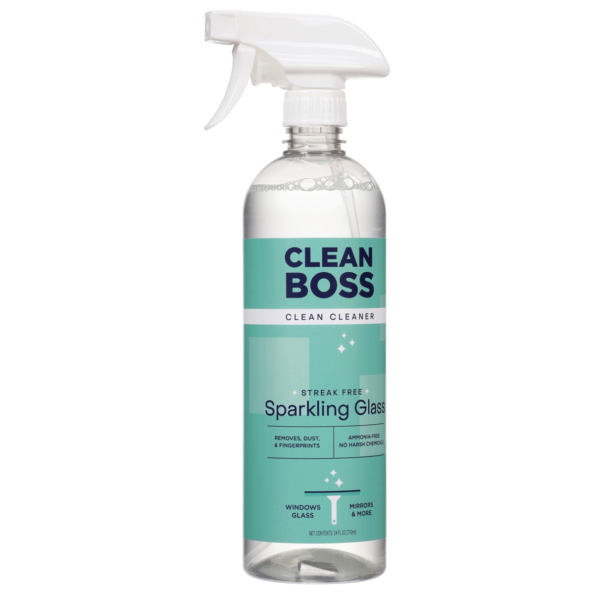 slide 3 of 4, Clean Boss Streak Free Sparkling Glass Cleaner 24 fl oz, 24 fl oz