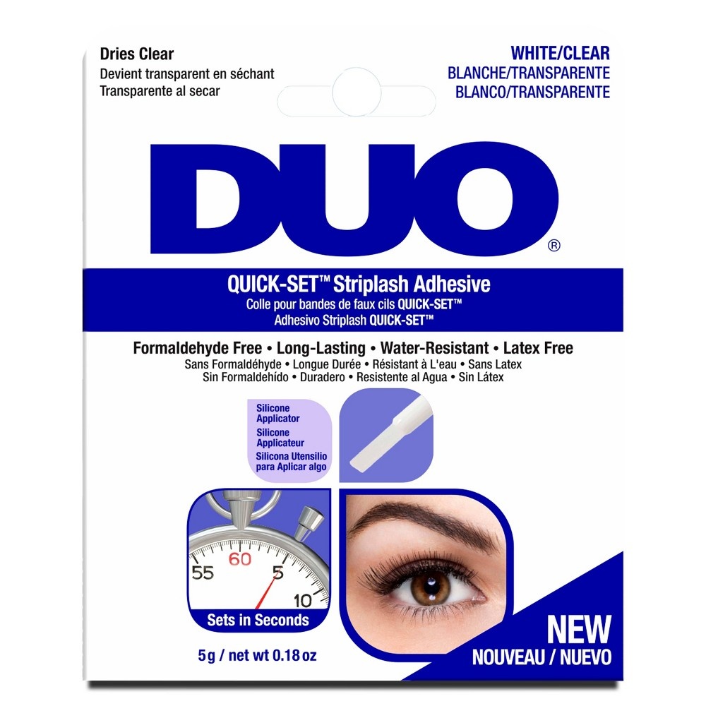 slide 2 of 2, DUO Quickset Striplash Adhesive Clear, 0.18 oz