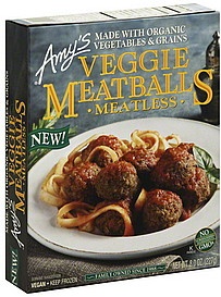 slide 1 of 1, Amy's Veggie Meatballs Meatless, 8 oz