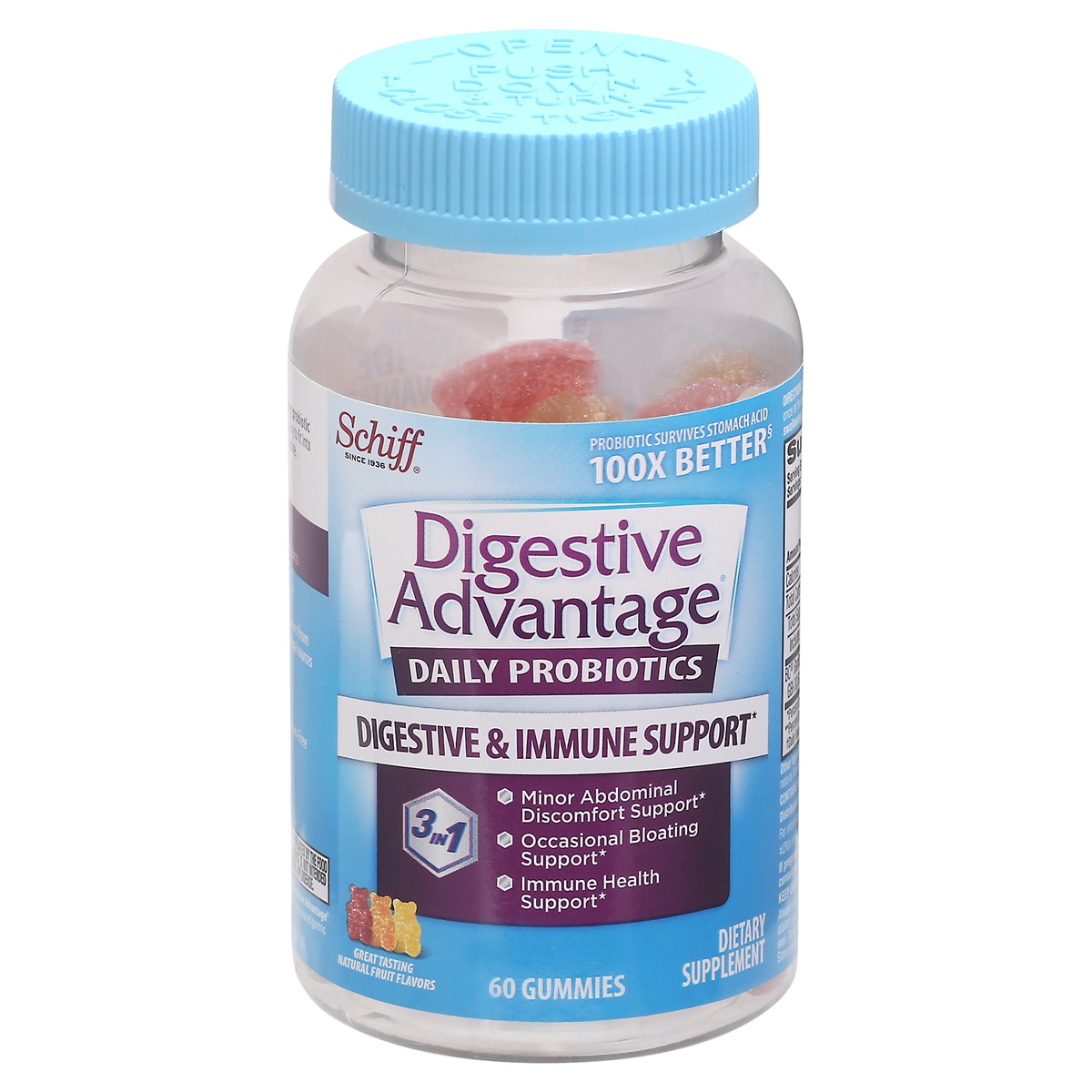 slide 1 of 2, Digestive Advantage Probiotic Gummies, 60 ct