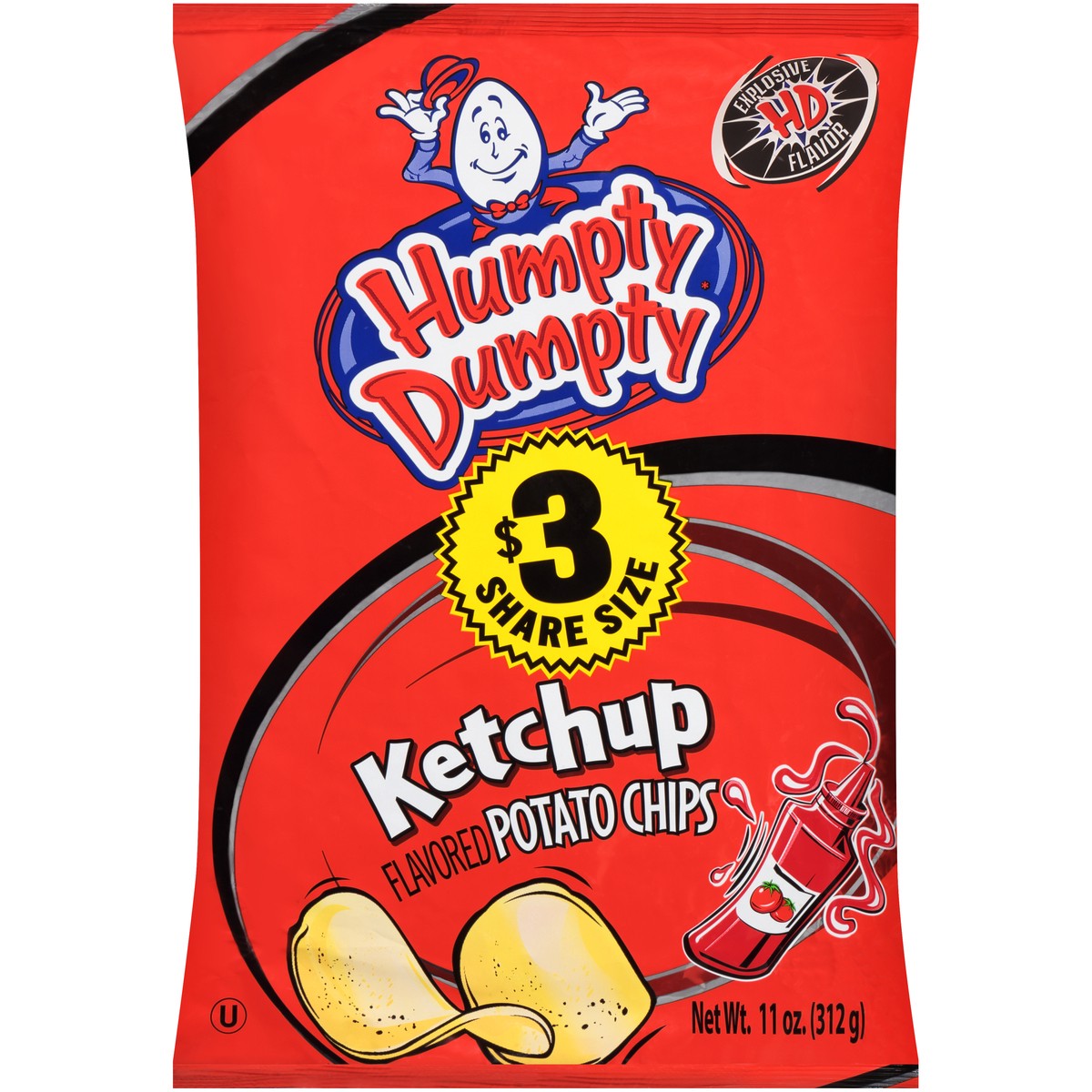 slide 7 of 9, Humpty Dumpty Snacks Ketchup Potato Chip, 11 oz